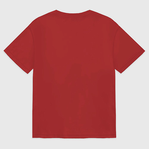 Женская футболка оверсайз Keep Calm & Forza Milan / Красный – фото 2