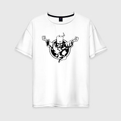Футболка оверсайз женская Thunderdome logo, цвет: белый