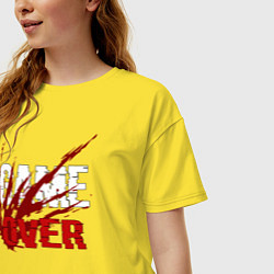 Футболка оверсайз женская Game Over, цвет: желтый — фото 2