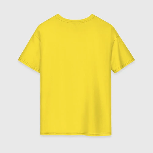 Женская футболка оверсайз Поцелуй панды: для нее / Желтый – фото 2
