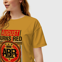 Футболка оверсайз женская August Burns Red, цвет: горчичный — фото 2