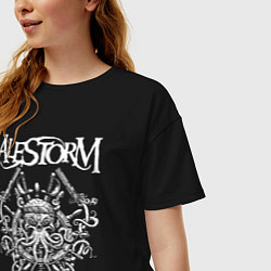Футболка оверсайз женская Alestorm: Pirate Bay, цвет: черный — фото 2