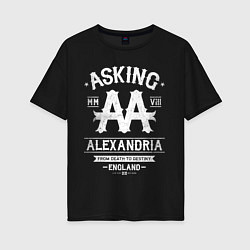 Футболка оверсайз женская Asking Alexandria: England, цвет: черный