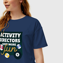 Футболка оверсайз женская Бильярд, цвет: тёмно-синий — фото 2