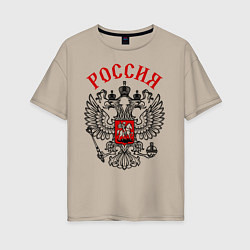Женская футболка оверсайз Россия