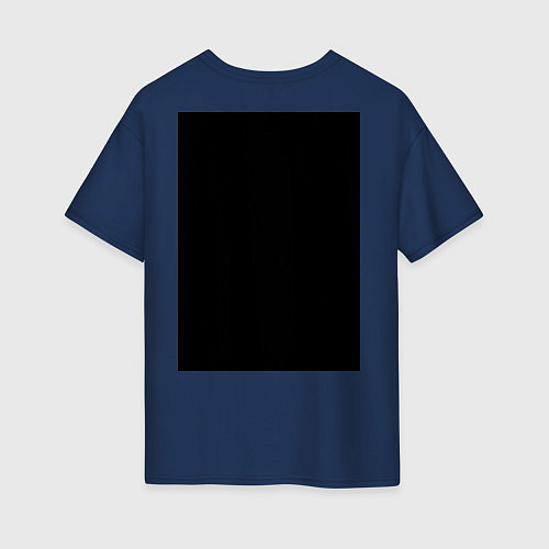 Женская футболка оверсайз Billie Eilish / Тёмно-синий – фото 2