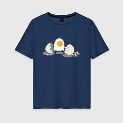 Женская футболка оверсайз Egg Soul