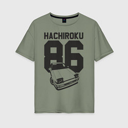 Футболка оверсайз женская Toyota AE86 Hachiroku, цвет: авокадо