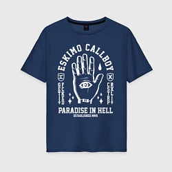 Футболка оверсайз женская Eskimo Callboy: Paradise in Hell, цвет: тёмно-синий