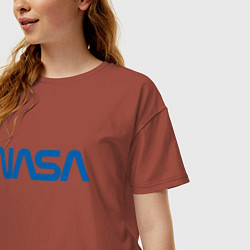 Футболка оверсайз женская NASA, цвет: кирпичный — фото 2