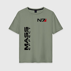 Футболка оверсайз женская MASS EFFECT N7, цвет: авокадо