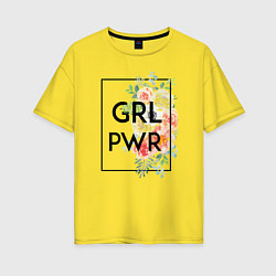 Женская футболка оверсайз GRL PWR