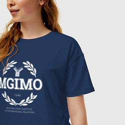Футболка оверсайз женская MGIMO, цвет: тёмно-синий — фото 2