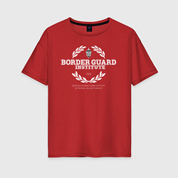 Футболка оверсайз женская Border Guard Institute, цвет: красный