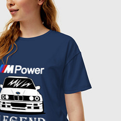 Футболка оверсайз женская BMW M Power: Legend, цвет: тёмно-синий — фото 2