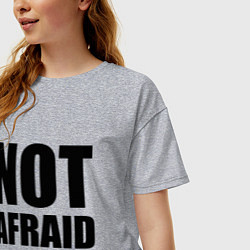Футболка оверсайз женская Not Afraid, цвет: меланж — фото 2