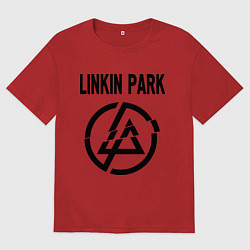 Футболка оверсайз женская Linkin Park, цвет: красный