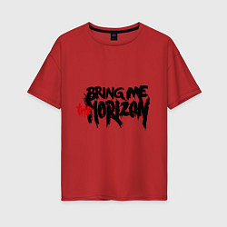 Женская футболка оверсайз Bring me the horizon