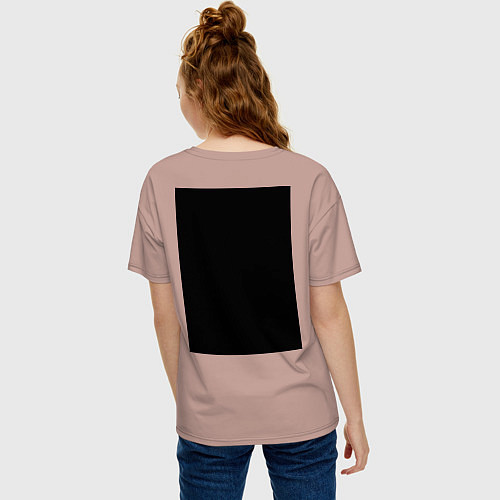 Женская футболка оверсайз Go Beyond! Plus Ultra! / Пыльно-розовый – фото 4