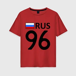 Футболка оверсайз женская RUS 96, цвет: красный