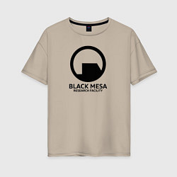 Женская футболка оверсайз Black Mesa: Research Facility