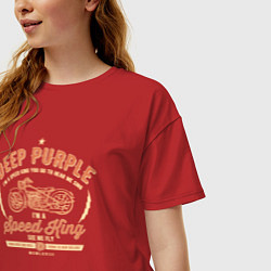 Футболка оверсайз женская Deep Purple: Speed King, цвет: красный — фото 2