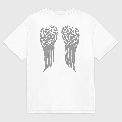 Женская футболка оверсайз Крылья / Белый – фото 2