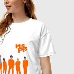 Футболка оверсайз женская Misfits Orange, цвет: белый — фото 2