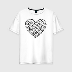 Женская футболка оверсайз Собаковое сердце