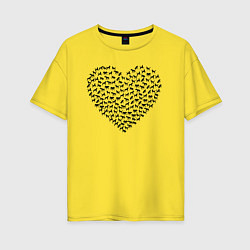 Женская футболка оверсайз Собаковое сердце