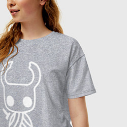 Футболка оверсайз женская Hollow Knight: Minimalism, цвет: меланж — фото 2