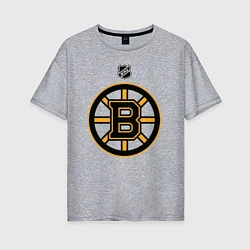 Футболка оверсайз женская Boston Bruins NHL, цвет: меланж
