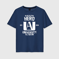 Женская футболка оверсайз MHA - PLUS ULTRA HERO UNIVERSITY белый