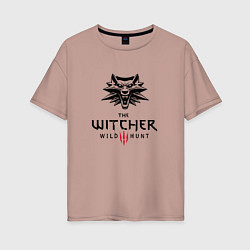 Футболка оверсайз женская THE WITCHER 3:WILD HUNT, цвет: пыльно-розовый