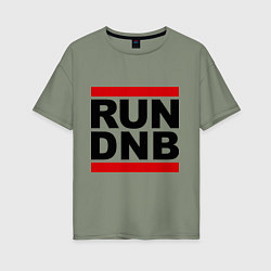Футболка оверсайз женская RUN DNB, цвет: авокадо