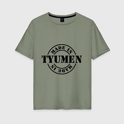 Футболка оверсайз женская Made in Tyumen, цвет: авокадо