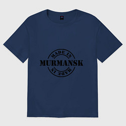 Футболка оверсайз женская Made in Murmansk (сделано в Мурманске), цвет: тёмно-синий