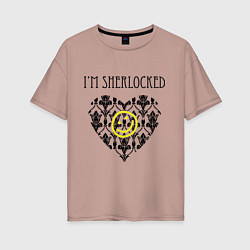 Женская футболка оверсайз Шерлок Сердце Im Sherlocked