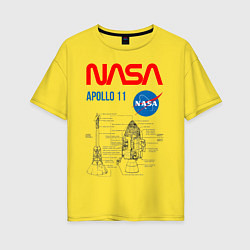 Женская футболка оверсайз Nasa Apollo 11