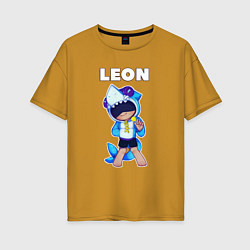 Женская футболка оверсайз Brawl Stars LEON