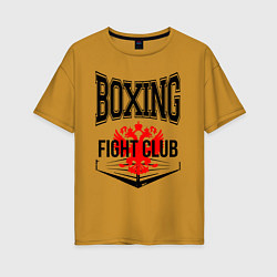 Женская футболка оверсайз Boxing fight club Russia