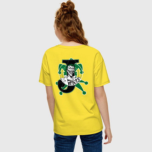 Женская футболка оверсайз J - Joker / Желтый – фото 4