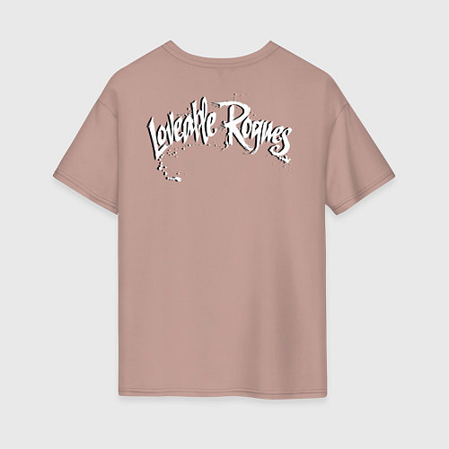 Женская футболка оверсайз Loveable Rogues / Пыльно-розовый – фото 2