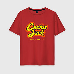 Футболка оверсайз женская Cactus Jack, цвет: красный