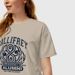 Футболка оверсайз женская Доктор Кто, Галлифрей, цвет: миндальный — фото 2