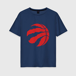 Футболка оверсайз женская Toronto Raptors, цвет: тёмно-синий