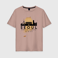 Женская футболка оверсайз Сеул Южная Корея