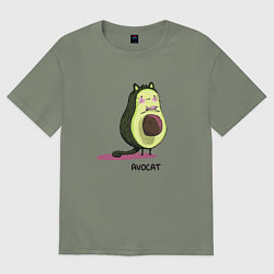 Женская футболка оверсайз Авокот