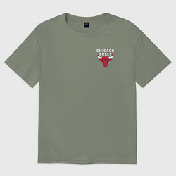 Футболка оверсайз женская CHICAGO BULLS, цвет: авокадо