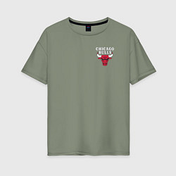 Женская футболка оверсайз CHICAGO BULLS НА СПИНЕ